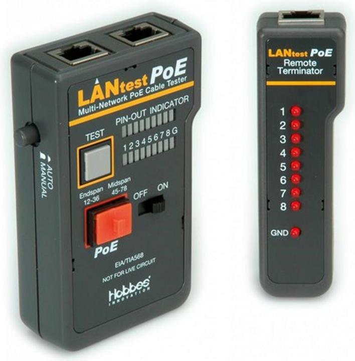 Actual product image Hobbes Cable tester LANtest PoE