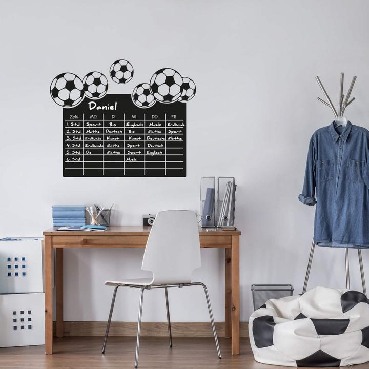 Image du produit Trenddeko Tableau noir de l'horaire des matches de football (80 x 64 cm)