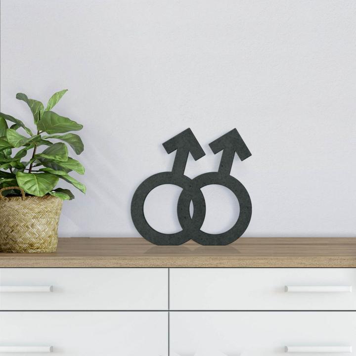 Produktbild Trenddeko Gender-Symbol Homo Männer (16 x 15 cm)