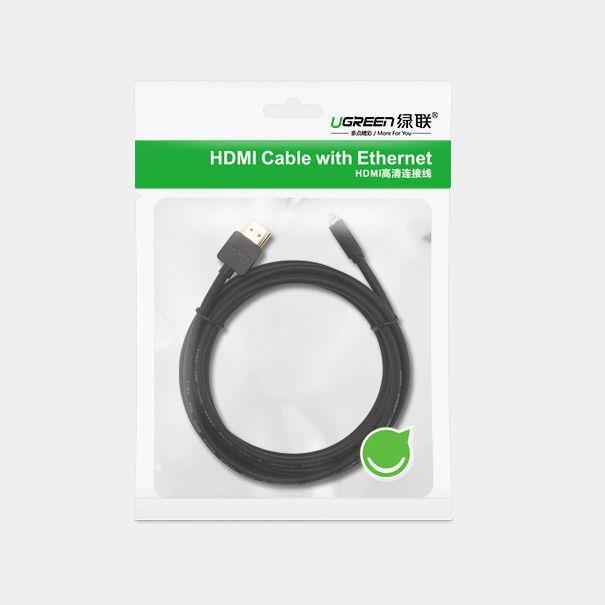 Actual product image Ugreen Micro HDMI - HDMI Cable 4K 3D 2m (black) (2 m, HDMI)