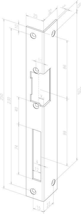 Actual product image effeff Angled strike plates for door openers (1 pcs.)