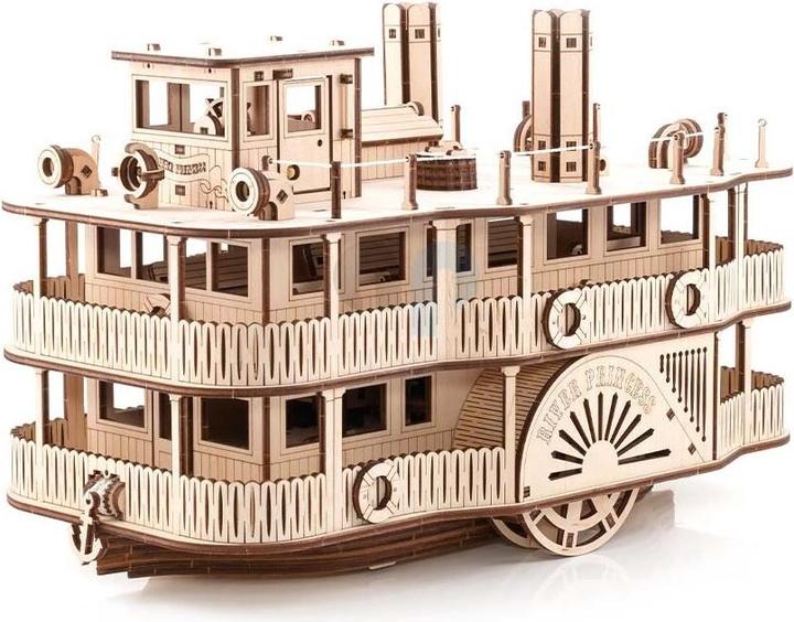Produktbild Eco Wood Art 3D Holz Modellbausatz - Schaufelraddampfer «River Princess»