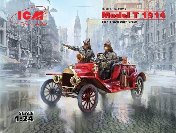 Actual product image ICM Model T 1914 Fire Truck with Crew