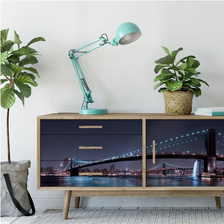 Produktbild Trenddeko Manhattan Skyline bei Nacht (120 x 50 cm)