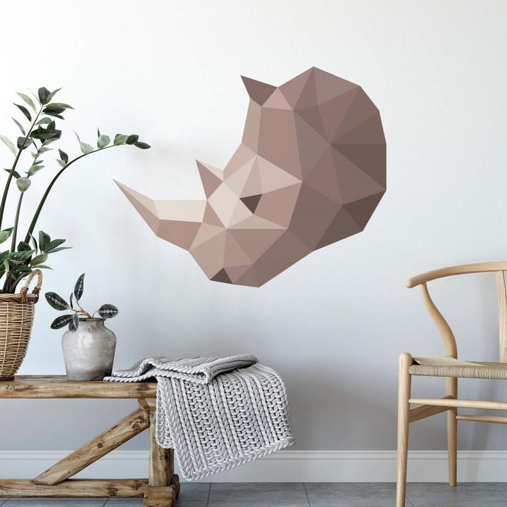 Produktbild Trenddeko Polygon - Nashornkopf (110 x 90 cm)
