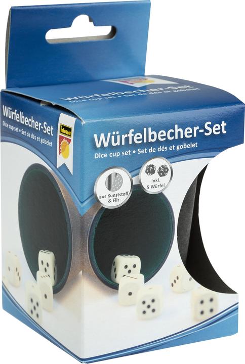 Image du produit Idena Set de gobelets à dés en plastique avec 5 dés