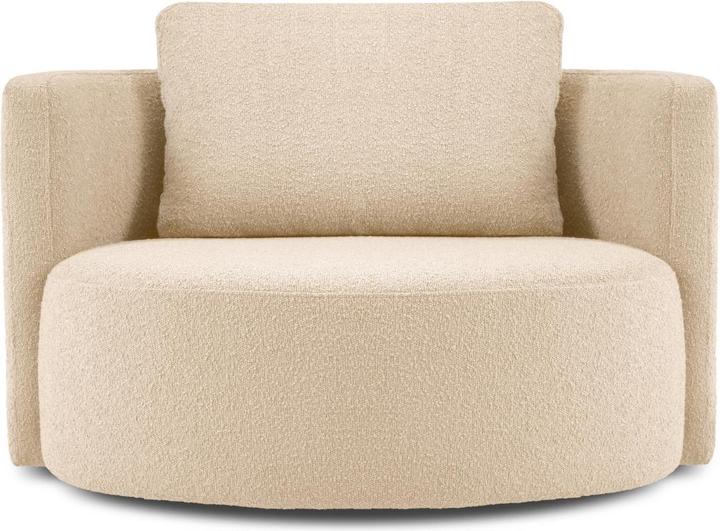 Image du produit Micadoni Bouclé Fauteuil Pivotant, "Bliss", 1 Place, 92x92x75 Fabriqué en Europe