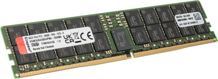 Productafbeelding Kingston RAM D5 5600 96 GB C46 ECC Reg (1 x 96 GB, 5600 MHz, DDR5 RAM, DIMM 288 pin)