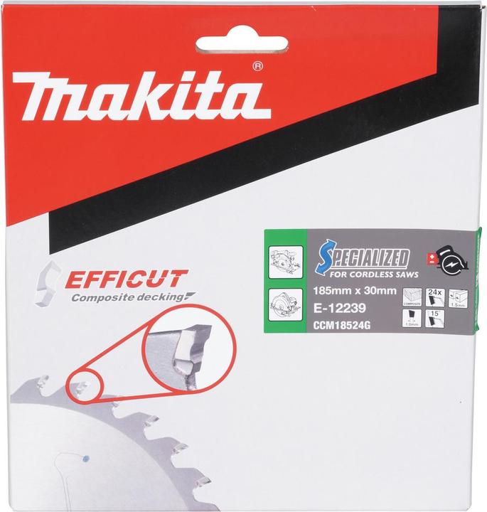 Actual product image Makita Saw blade 185x1,5x30, 24Z EFFICUT