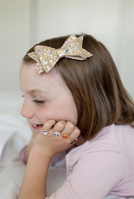 Immagine prodotto Great Pretenders Educazione Creativa 88077 Fermacapelli Il Grande Fiocco d'Oro (Elastico per capelli)