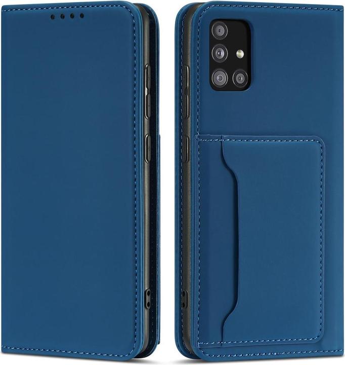 Produktbild Hurtel Magnetkartenetui für Xiaomi Redmi Note 11 Pro Pouch Card Wallet Kartenhalter Blau (Xiaomi Redmi Note 11 Pro)