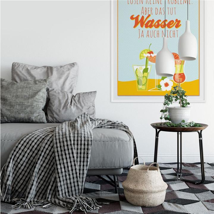 Produktbild Trenddeko Cocktails lösen keine Probleme... (50 x 80 cm)