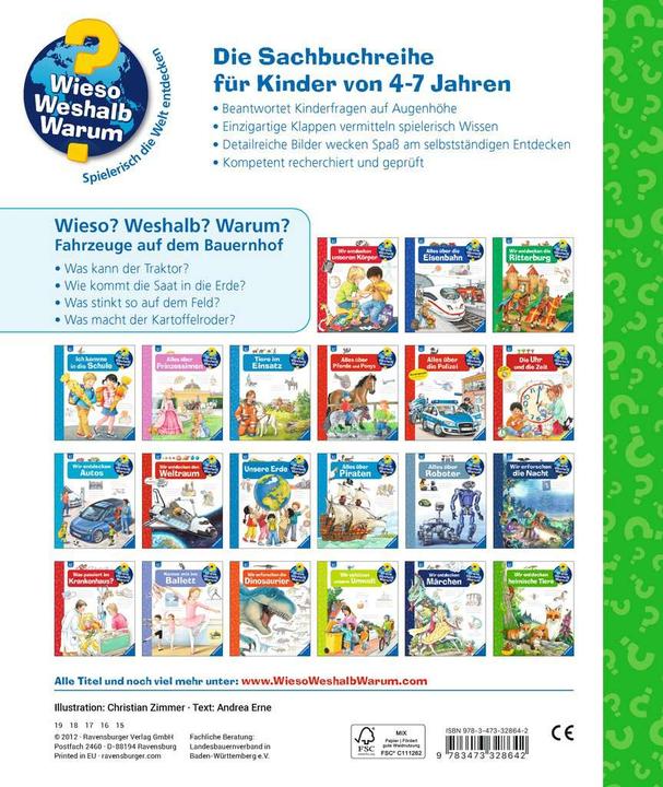 Produktbild Ravensburger Fahrzeuge auf dem Bauernhof (Deutsch, Andrea Erne, 2012)