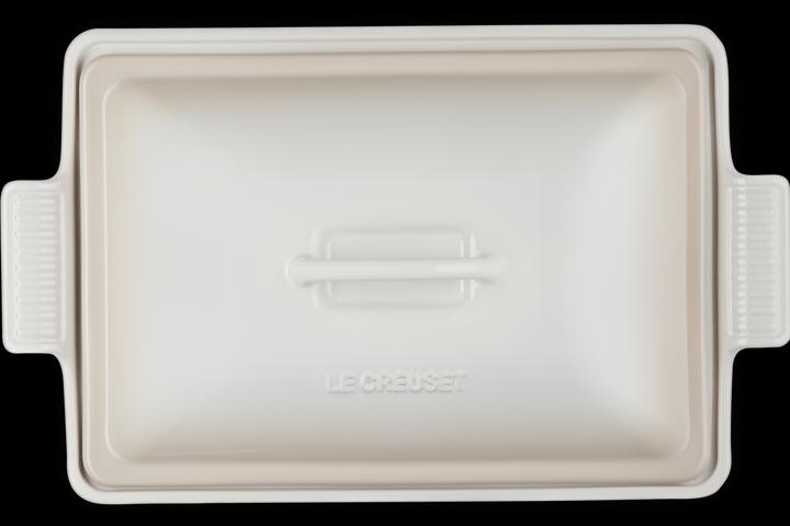 Image du produit Le Creuset Heritage Meringue Mijoteuse avec couvercle, rectangulaire