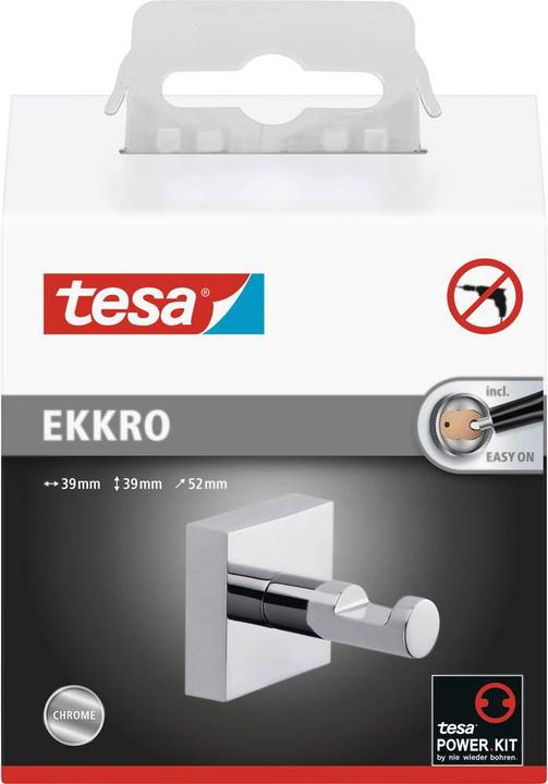 Produktbild tesa EKKRO Handtuchhaken inkl. Klebelösung ohne Bohren
