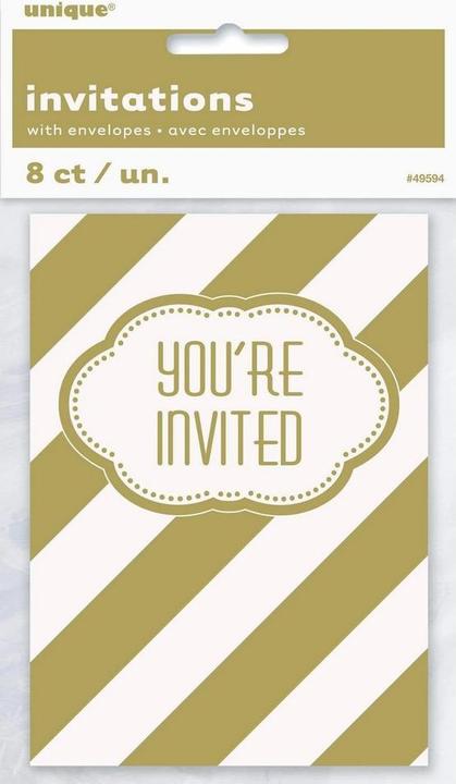 Actual product image Unique Party Birthday Invitations (Pack of 8) (8 pcs.)