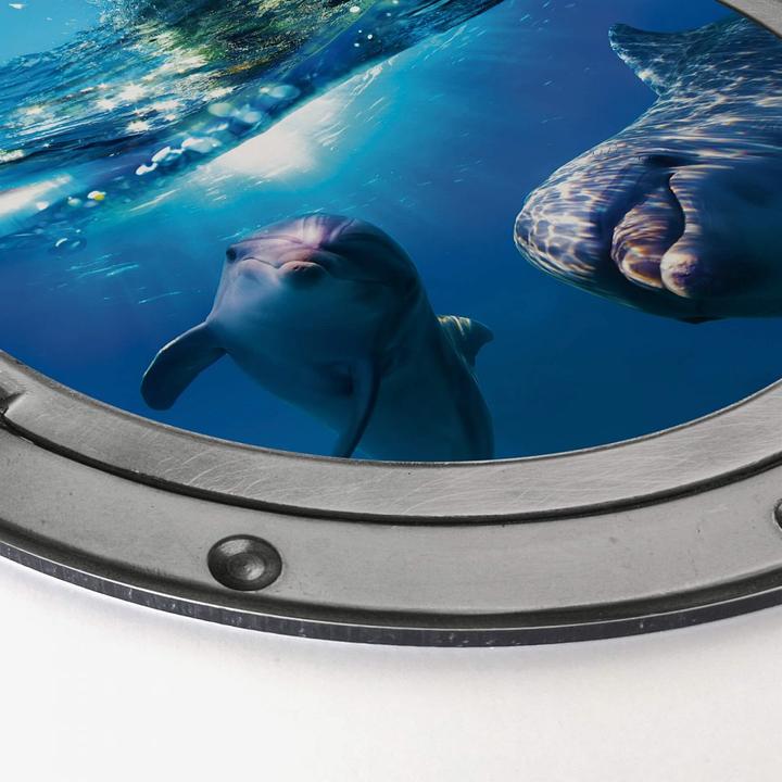 Produktbild Trenddeko 3D Optik - Dolphins Underwater (Ø 20 cm)