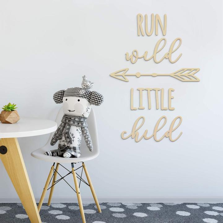 Produktbild Trenddeko Run wild little child (70 x 100 cm)