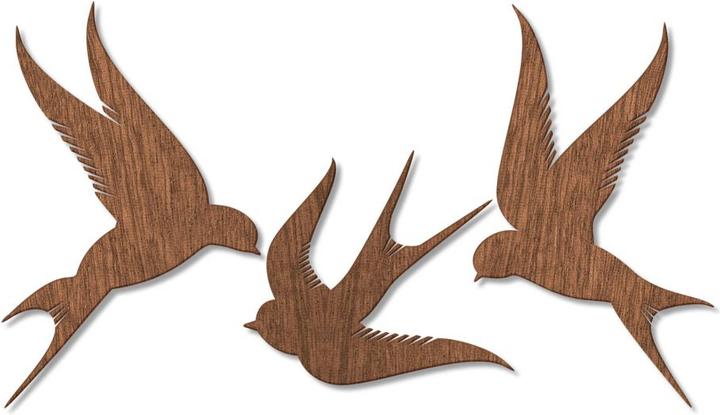 Trenddeko Vögel (3-teilig)
