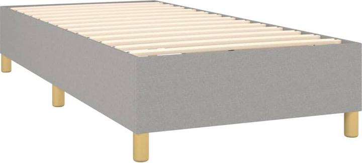Produktbild VidaXL Boxspringbett mit Matratze Hellgrau Kleines Doppelstoff (190 x 190 cm)