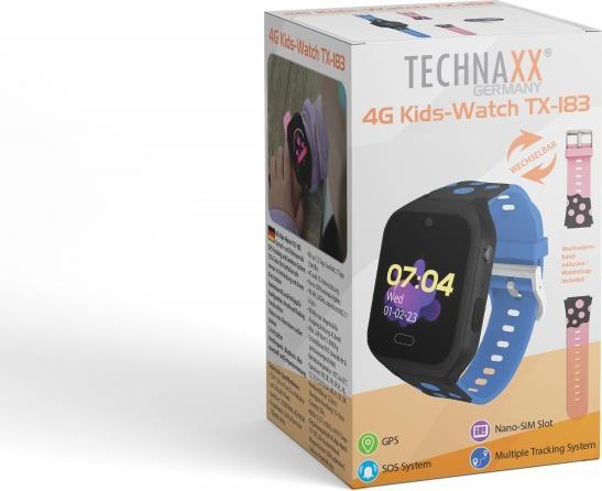 Image du produit Technaxx Montre intelligente pour enfants avec GPS, WLAN, 4G, bouton SOS (42 mm, 4G)