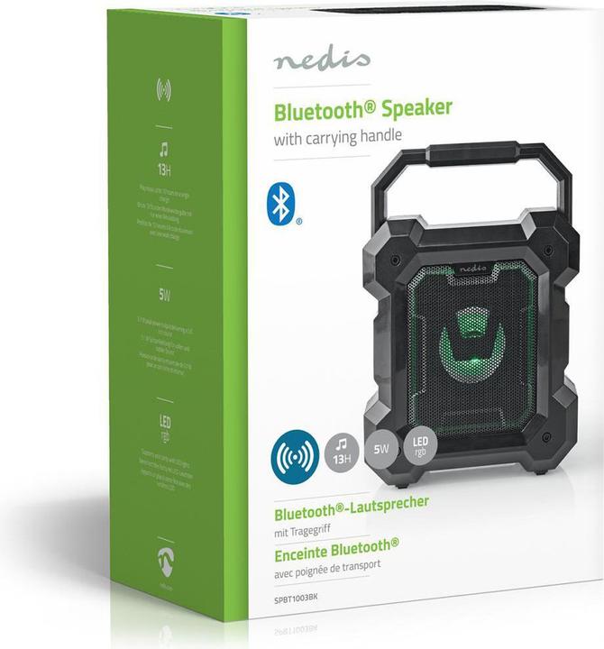 Produktbild Nedis SPBT1003BK Bluetooth - Lautsprecher (13 h, Stromversorgung über USB)