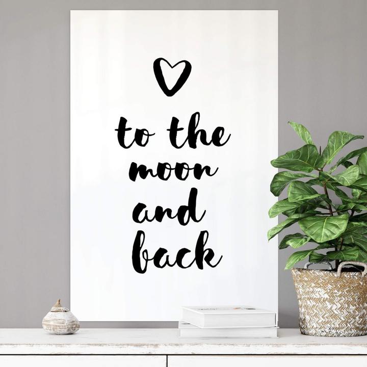 Produktbild Trenddeko Love to the moon and back (40 x 60 cm)
