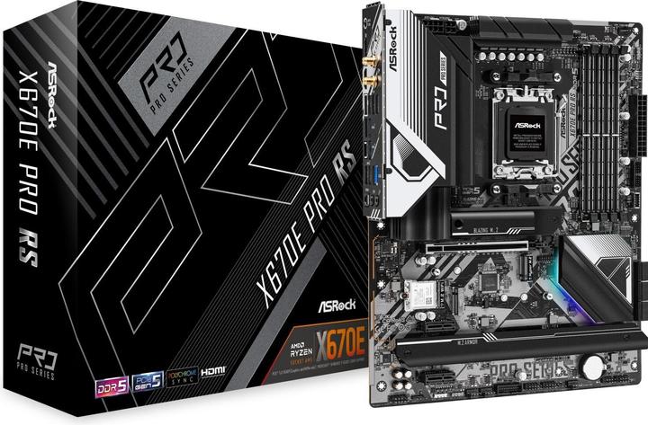 Actual product image AsRock X670E Pro RS (AM5, AMD X670E, ATX)