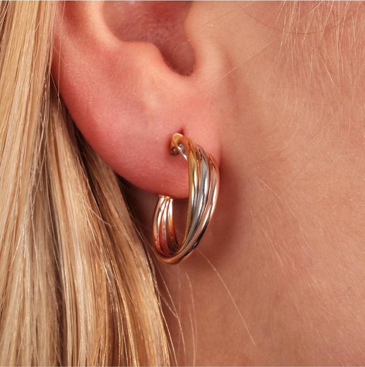 Actual product image Favs Creolen (375 white gold, 375 rose gold, 375 yellow gold)