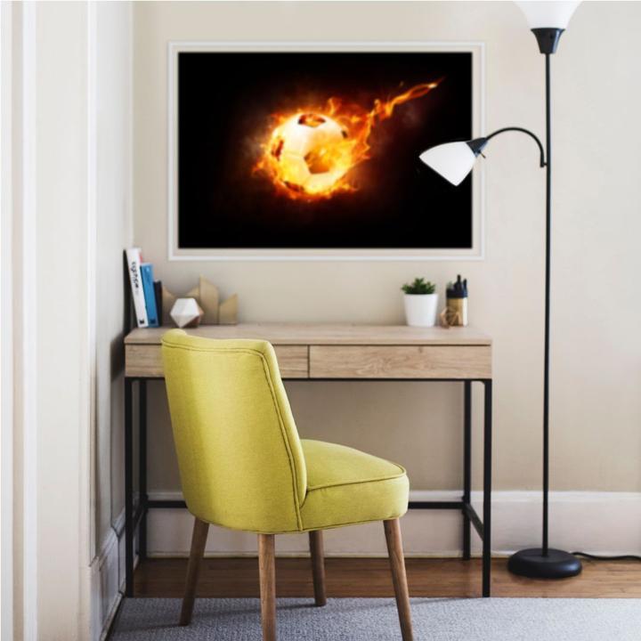 Image du produit Trenddeko Le football en feu (100 x 70 cm)