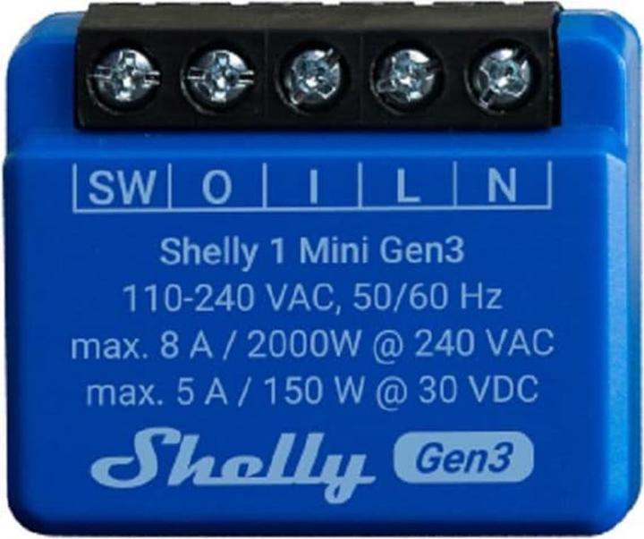 Productafbeelding Shelly 1 Mini Gen3 (Schakelaandrijving)
