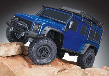 Immagine prodotto Traxxas TRX-4 LR Defender elettrico spazzolato Crawler 4WD 1:10 RTR blu (RTR pronto all'uso)