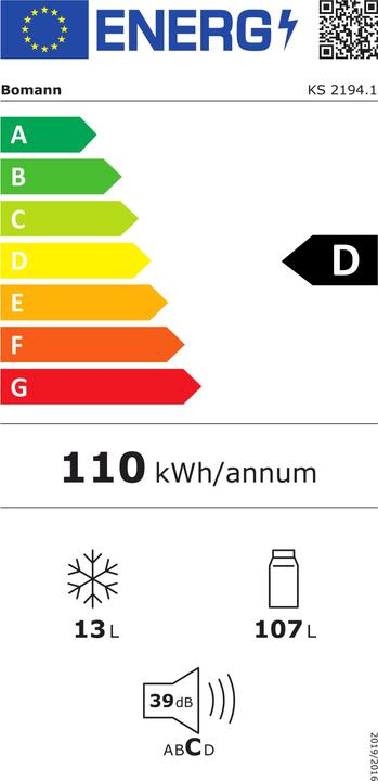 Energy Label Bomann Ks 2194 (105 l)