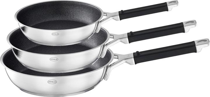 Produktbild Rösle Silence® Pro Pfannen-Set 3tlg. 20, 24 & 28 cm (Pfannenset + Topfset, Edelstahl)
