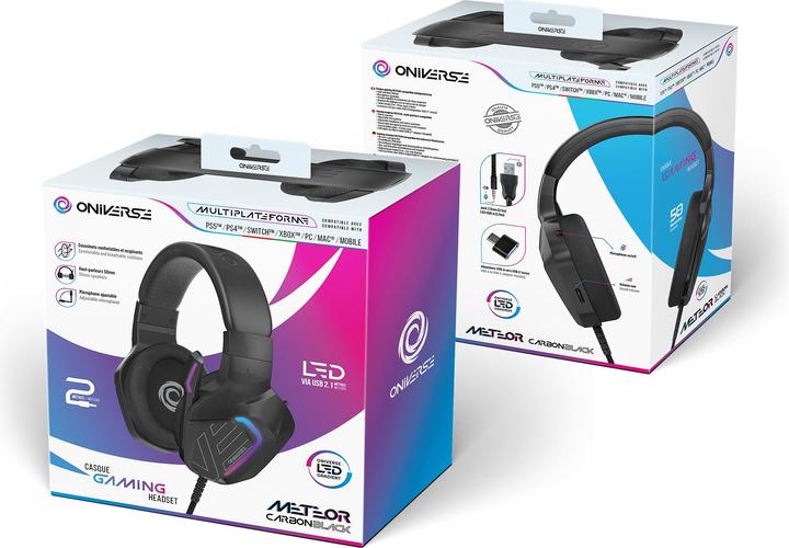 Image du produit Oniverse Gaming Headset Meteor - Carbon Black (Filaire)
