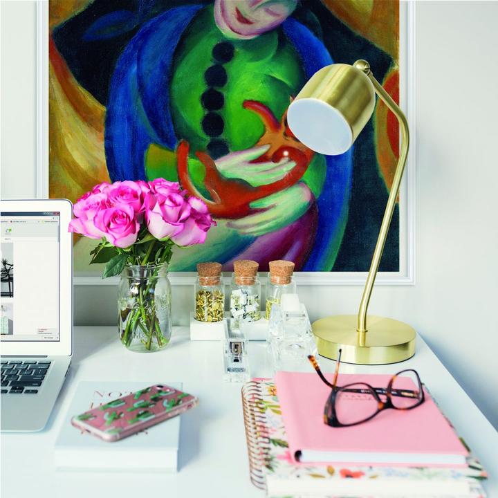 Produktbild Trenddeko Mädchen mit Katze (50 x 50 cm)