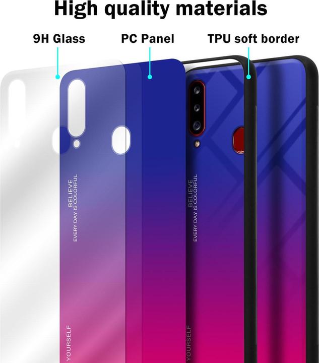 Actual product image Cadorabo TPU 2 colors glass cover (Samsung Galaxy A20s)