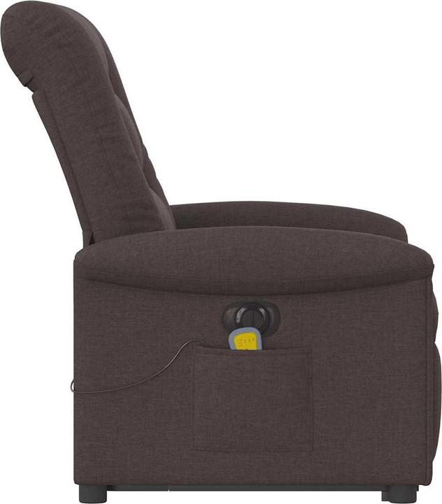 Produktbild VidaXL Elektrischer Massagesessel mit Aufstehhilfe Dunkelbraun Stoff