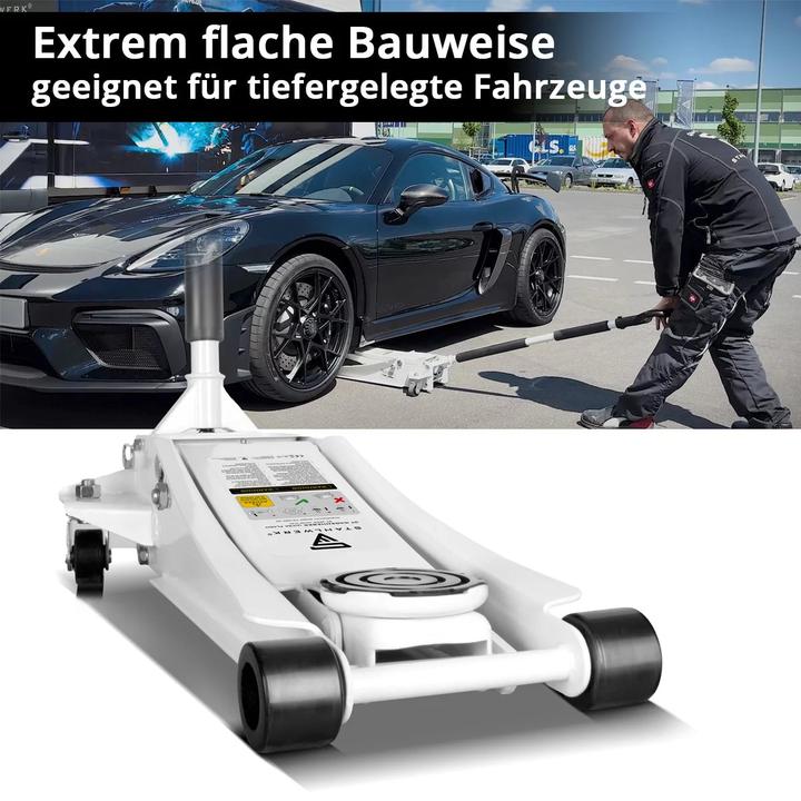 Produktbild Stahlwerk Wagenheber WHW-73 ST mit 3 t Tragkraft Gummirollen 73-500mm Hubbereich