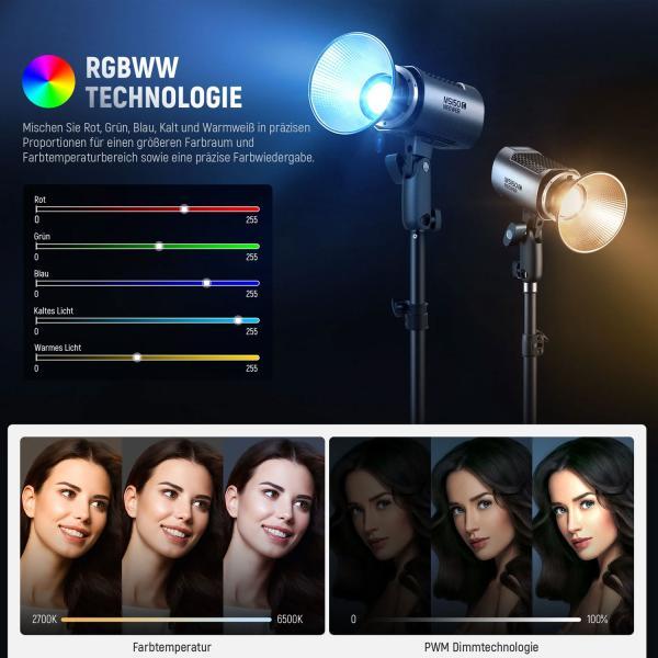 Actual product image Neewer Lamp LED MS150C RGB 150W 2700-6500K