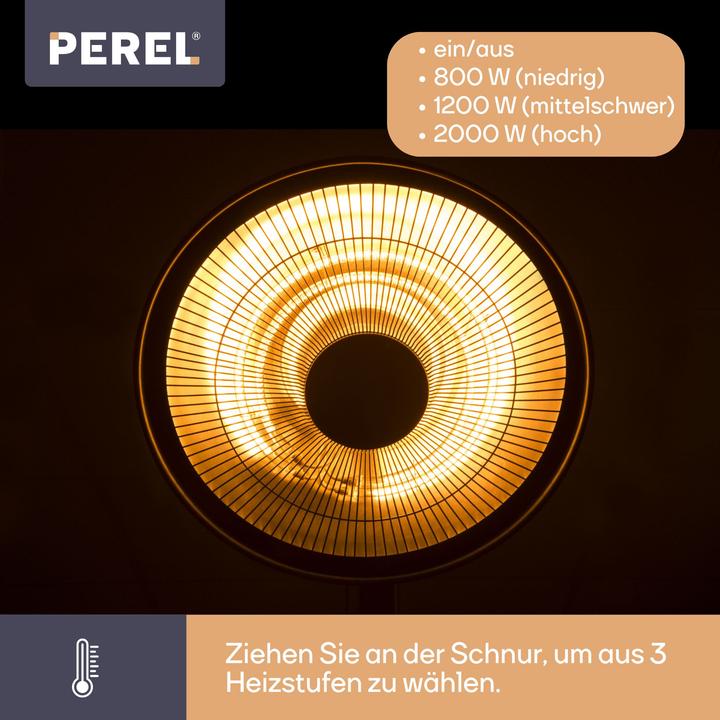 Actual product image Perel Patio heater - standing model - 2000 W - lantern (2000 W)