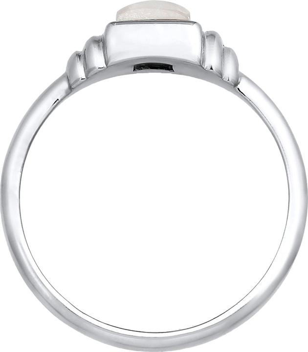 Produktbild Elli PREMIUM Ring Mondstein Quadrat Vintage 925 Silber (58, 925 Silber)