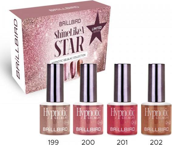 Produktbild BrillBird Shine like a STAR Hypnotic Gel&Lack Set 4x8ml (Gel-Effekt Nagellack)