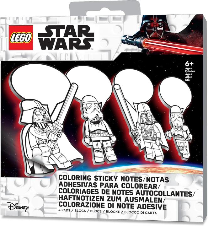 Produktbild LEGO Star Wars Darth Vader Haftnotizblockset zum Ausmalen (7 x 12 cm)