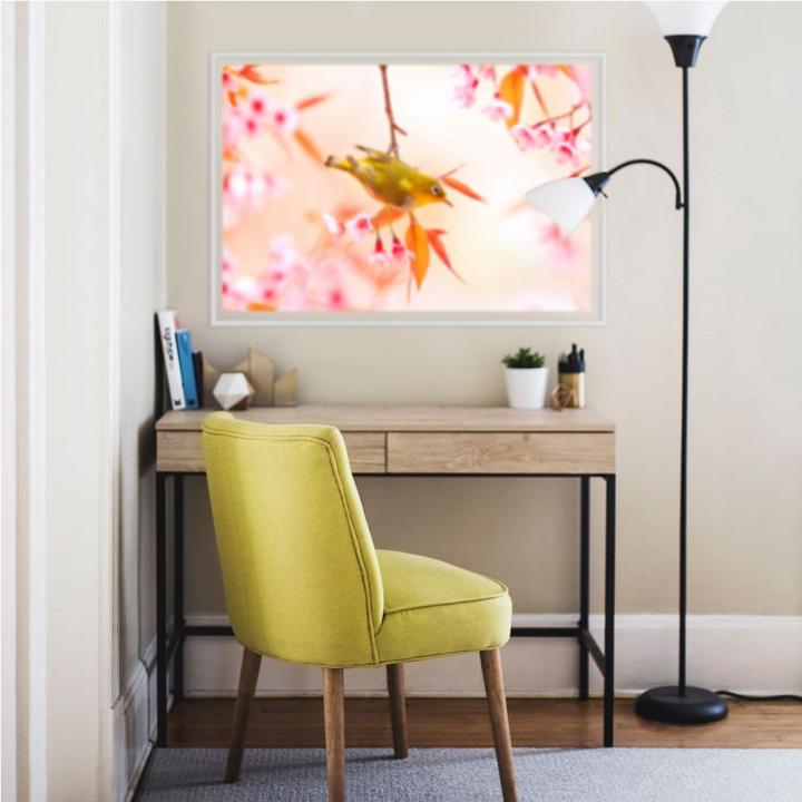 Image du produit Trenddeko Le chant des oiseaux dans la fleur de cerisier (120 x 80 cm)