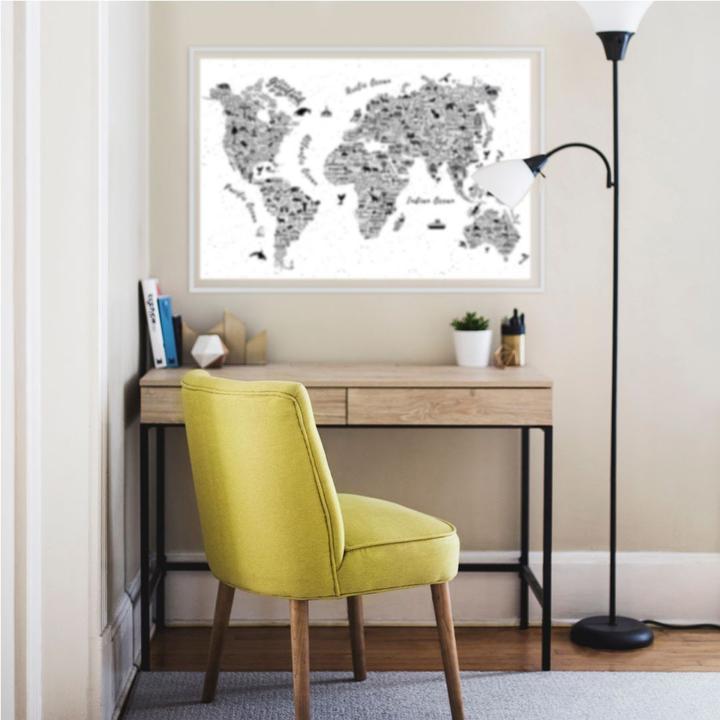Immagine prodotto Trenddeko Mappa del mondo - Intorno al mondo (30 x 45 cm)