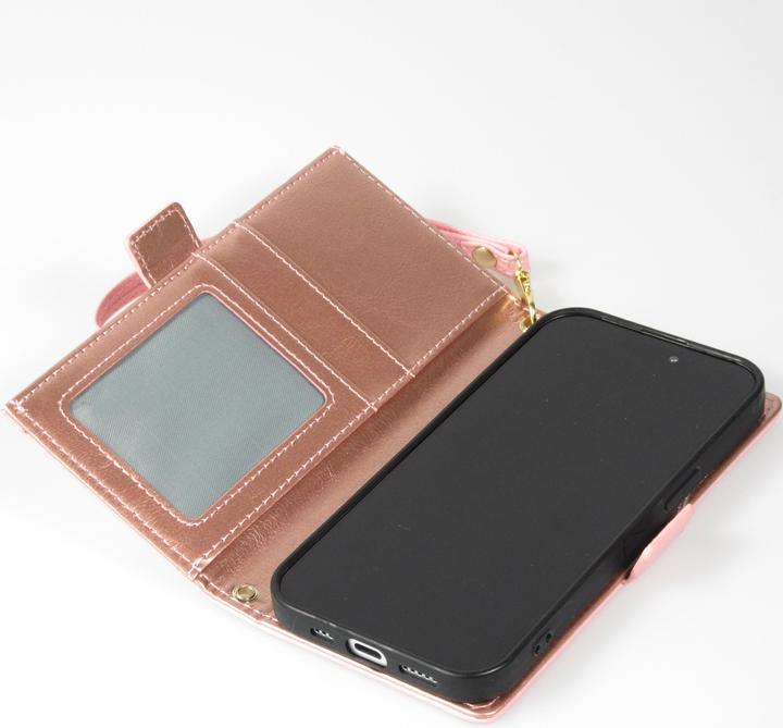 Produktbild PhoneLook Hülle Flip Wallet aus veganem Leder mit Brieftasche und Magnetverschluss (Apple iPhone 15 Pro Max)