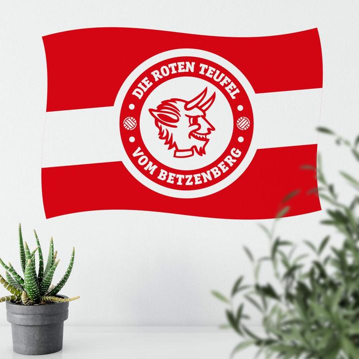 Produktbild 1.FC Kaiserslautern Fahne (40 x 27 cm, 100 x 68 cm, 80 x 55 cm, 60 x 41 cm, 120 x 82 cm)