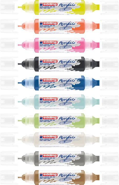 Image du produit Edding Marqueur acrylique 5400 Double Liner (Blanc, 10 mm, 1 x)