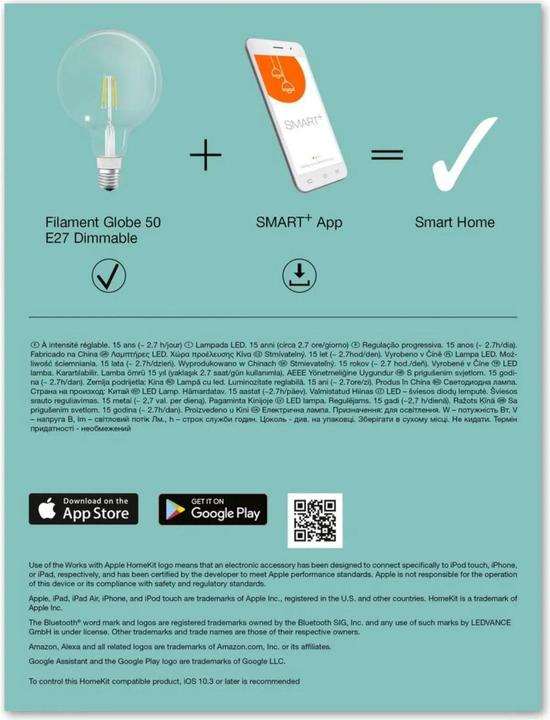 Produktbild Ledvance Smart+ (E27, 6 W, 806 lm, 1 x, E)
